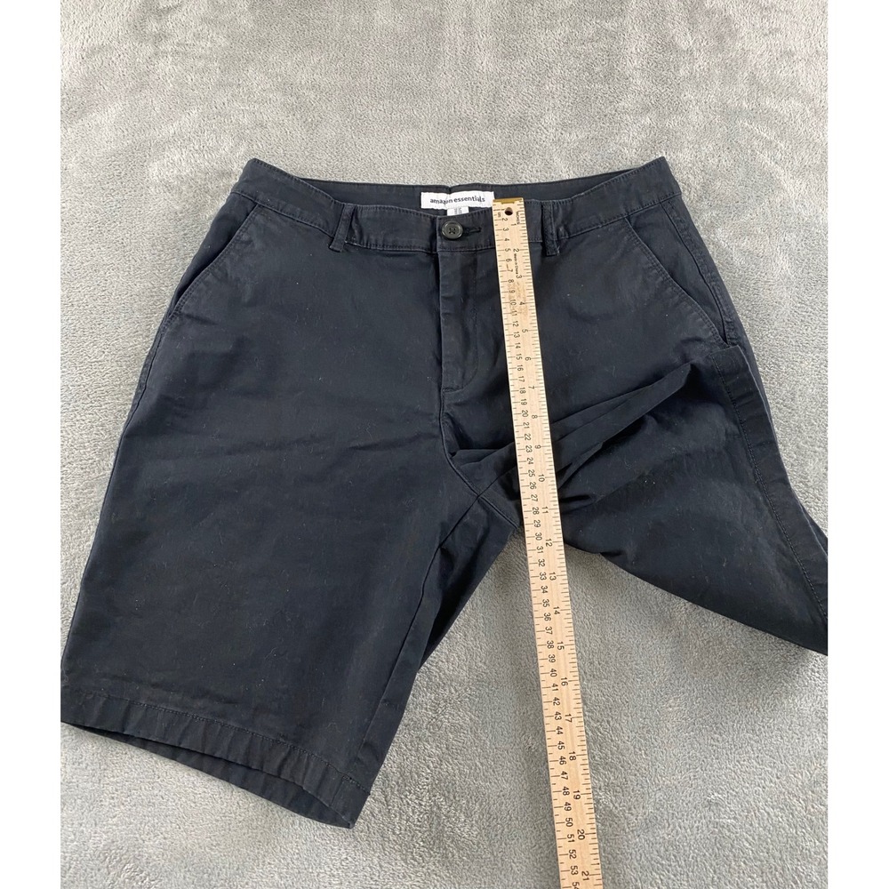 Amazon Essentials Mens Chino Shorts Black Size 14 Cotton Blend Casual Summer - Picture 7 of 10